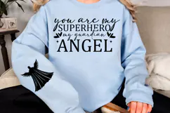 You are my superhero my guardian angel Sleeve Svg Design Product Image 3