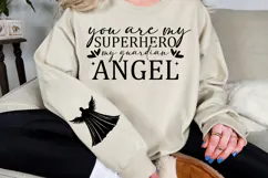 You are my superhero my guardian angel Sleeve Svg Design Product Image 2