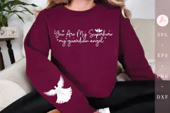You are my superhero my guardian angel Sleeve SVG Design Product Image 1