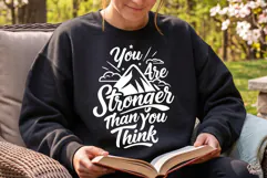 Stronger Than You Think SVG PNG Inspirational Quote Product Image 4