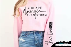 You Are Stronger Than Sleeve SVG, Motivational SVG Design Product Image 1