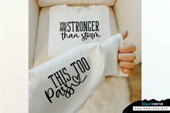 You Are Stronger Than Sleeve SVG, Motivational SVG Design Product Image 2