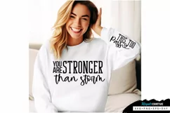 You Are Stronger Than Sleeve SVG, Motivational SVG Design Product Image 3