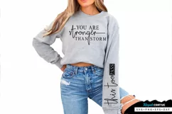 You Are Stronger Than Sleeve SVG, Motivational SVG Design Product Image 2
