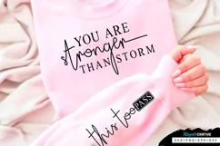 You Are Stronger Than Sleeve SVG, Motivational SVG Design Product Image 3