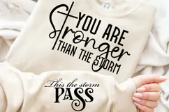 You Are Stronger Than The Storm Sleeve SVG Design Product Image 2