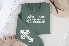 You Are Stronger Than Sleeve SVG, Christian SVG Design Product Image 2