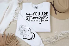 You Are Stronger Than Sleeve SVG, Motivational SVG Design Product Image 2
