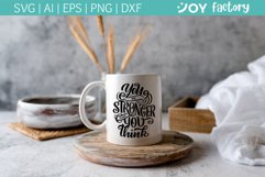 You are stronger than you think SVG cut file, quote svg Product Image 2