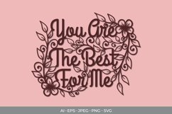 You are The Best for Me Papercut Product Image 2