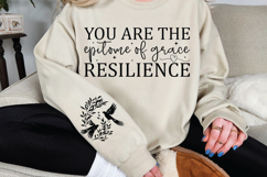 You are the epitome of grace resilience Sleeve SVG Design Product Image 3