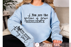 You are the epitome of grace resilience Sleeve SVG Product Image 3