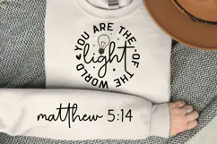 You Are The Light Of The world Sleeve SVG Design Product Image 3