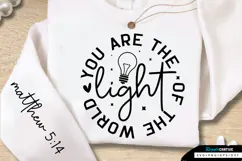 You Are The Light Of The world Sleeve SVG Design Product Image 1