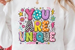 You Are Unique PNG, Positive Kids Shirt Design Product Image 3