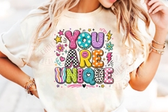 You Are Unique PNG, Positive Kids Shirt Design Product Image 4