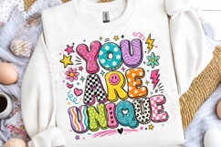You Are Unique PNG, Positive Kids Shirt Design Product Image 5