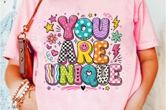 You Are Unique PNG, Positive Kids Shirt Design Product Image 6