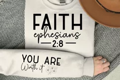 Faith Ephesians Sleeve SVG, Motivational SVG Design Product Image 3