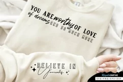 Believe In Yourself Sleeve SVG, Motivational SVG Design Product Image 2