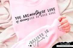 Believe In Yourself Sleeve SVG, Motivational SVG Design Product Image 1