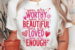 Happy Valentines PNG,Love yourself,Self love,You are worthy Product Image 1