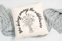 You Belong Among The Wildflowers SVG, Wildflower Quote SVG Product Image 4