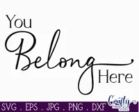 Farmhouse Sign Home Svg | You Belong Here Product Image 2