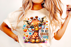 You Bet Giraffe I&#039;m Cute PNG, Giraffe PNG, Cute Giraffe PNG Product Image 1