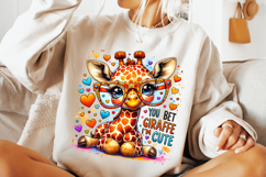 You Bet Giraffe I&#039;m Cute PNG, Giraffe PNG, Cute Giraffe PNG Product Image 2