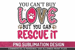 You can't buy love Sublimation PNG Product Image 1