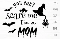 Halloween mom svg cut file for cricut