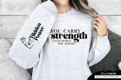You Carry Strength Sleeve SVG, Motivational SVG Design Product Image 2