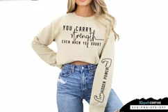 You Carry Strength Sleeve SVG, Motivational SVG Design Product Image 2