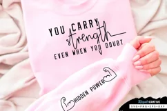 You Carry Strength Sleeve SVG, Motivational SVG Design Product Image 1
