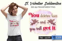 st Valentines Day Sublimation, Love Quotes Sublimation PNG Product Image 9