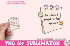 You Dont Need To Be Perfect PNG, Boho Self Love Png Product Image 1