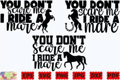 You Don't Scare Me I Ride A Mare SVG | Horse SVG |Riding SVG Product Image 2