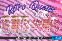 Retro Glass Can Wrap Design | Retro Quotes | SVG File v.7 Product Image 1