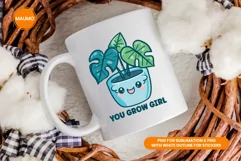 You Grow Girl, Plant Clipart, garden quotes Product Image 3