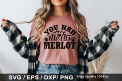 You Had Me At Merlot - Funny Beer SVG Design Product Image 1