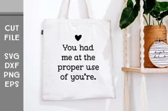 You had me at the proper use of You're, Hand Lettered Love Product Image 2