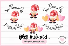 Valentines Day You Have A Pizza My Heart Gnome Sublimation Product Image 2