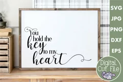 You Hold The Key To My Heart Farmhouse Svg Love Sign Product Image 1