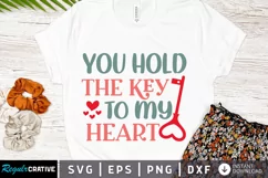 You Hold The Key SVG, Valentine's Day SVG Design Product Image 1