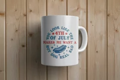 4th of July Hot Dog SVG Design, Holiday T-shirt Product Image 4