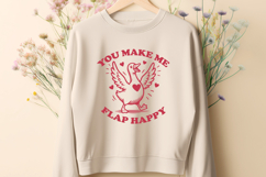 Cute Goose SVG PNG | You Make Me Flap Happy Valentine Pun Product Image 2