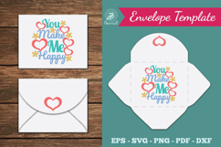 You Make Me Happy Envelope Template Product Image 1