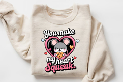 You Make My Heart Squeak Valentine Sublimation PNG Design Product Image 3