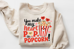 You Make My Heart Pop Like Popcorn! Sublimation PNG Design Product Image 3